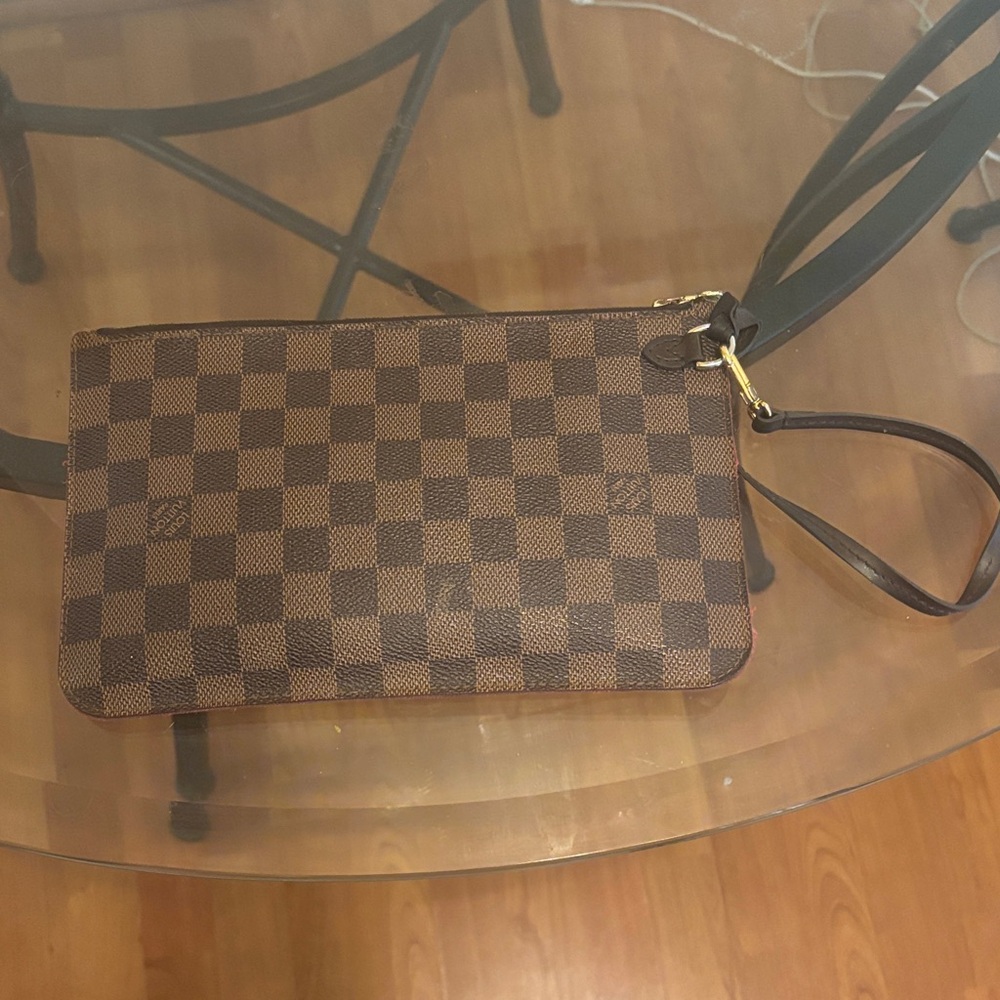 Mini Checkered Brown pouch